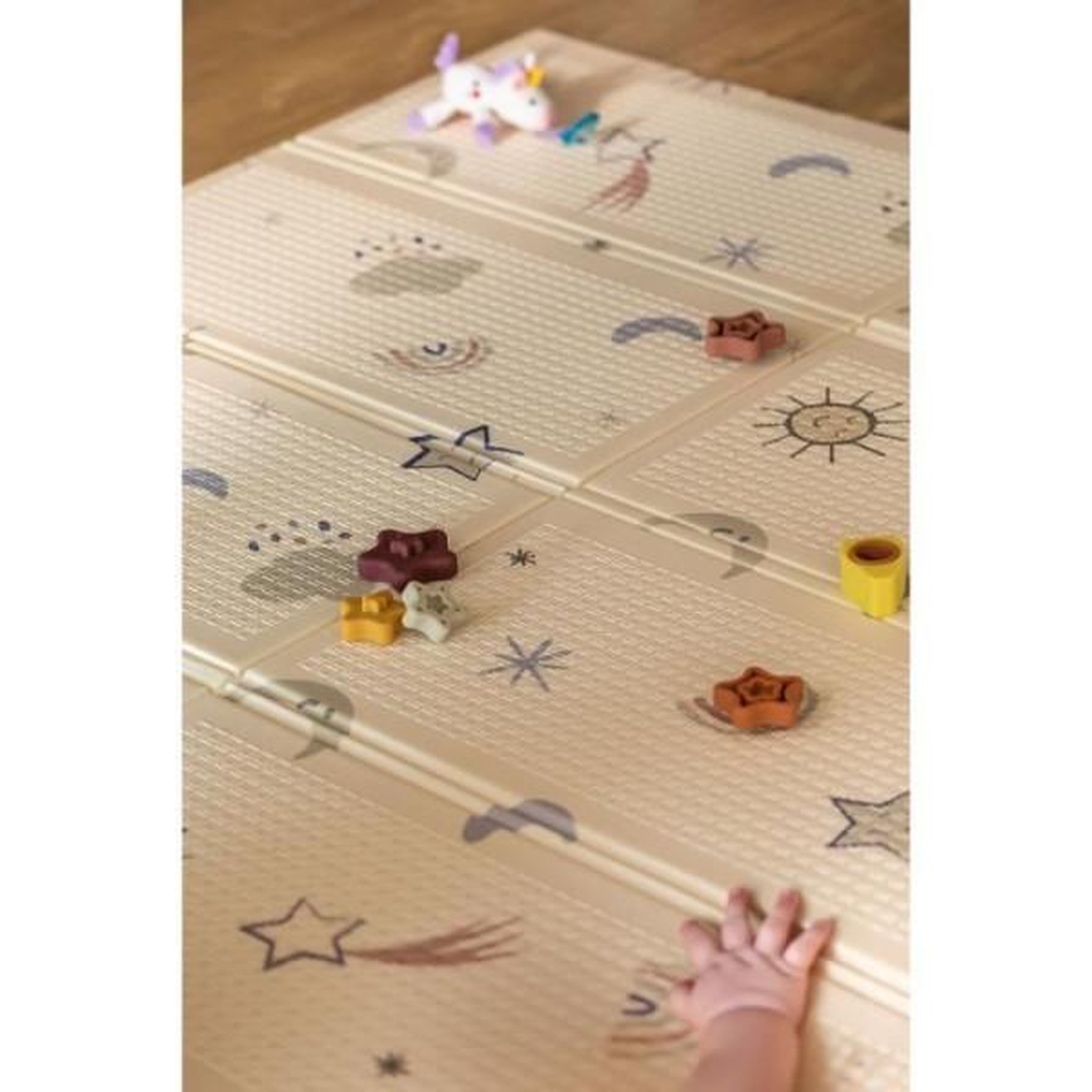 Voir la diapositive 6 : NUBY Tapis d'Éveil Réversible - NUBY - 200 x 150 x 1 cm - Arc-en-Ciel