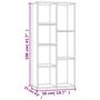 Voir la diapositive 6 : VIDAXL Bibliotheque Chene Sonoma 50x25x106 cm Bois d'ingenierie