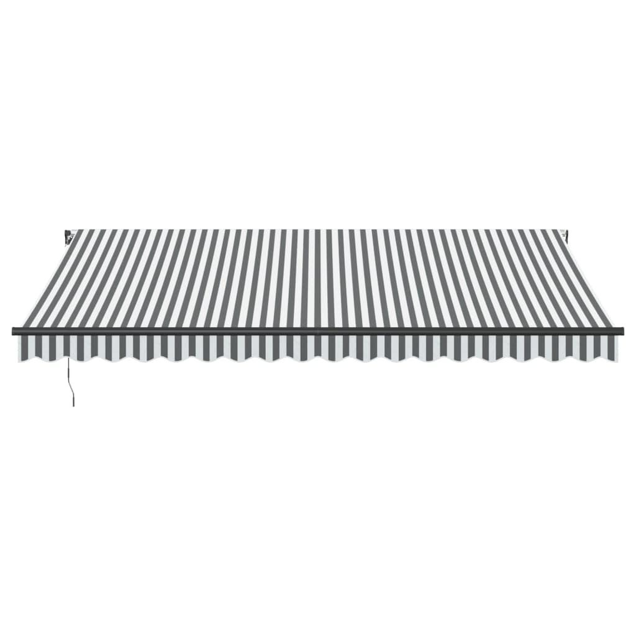 Voir la diapositive 4 : VIDAXL Auvent manuel retractable avec LED anthracite blanc 450x350 cm