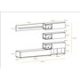 Voir la diapositive 3 : Paris Prix Ensemble Meuble TV Design  Silk  240cm Gris & Naturel