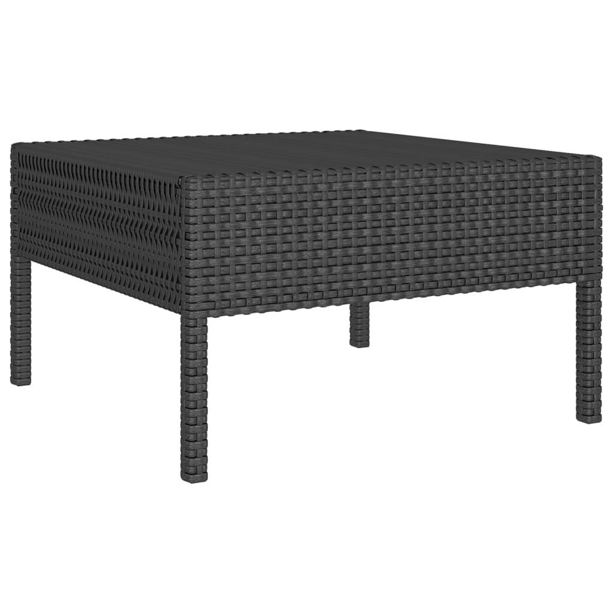Voir la diapositive 4 : VIDAXL Salon de jardin 11 pcs avec coussins Resine tressee Noir