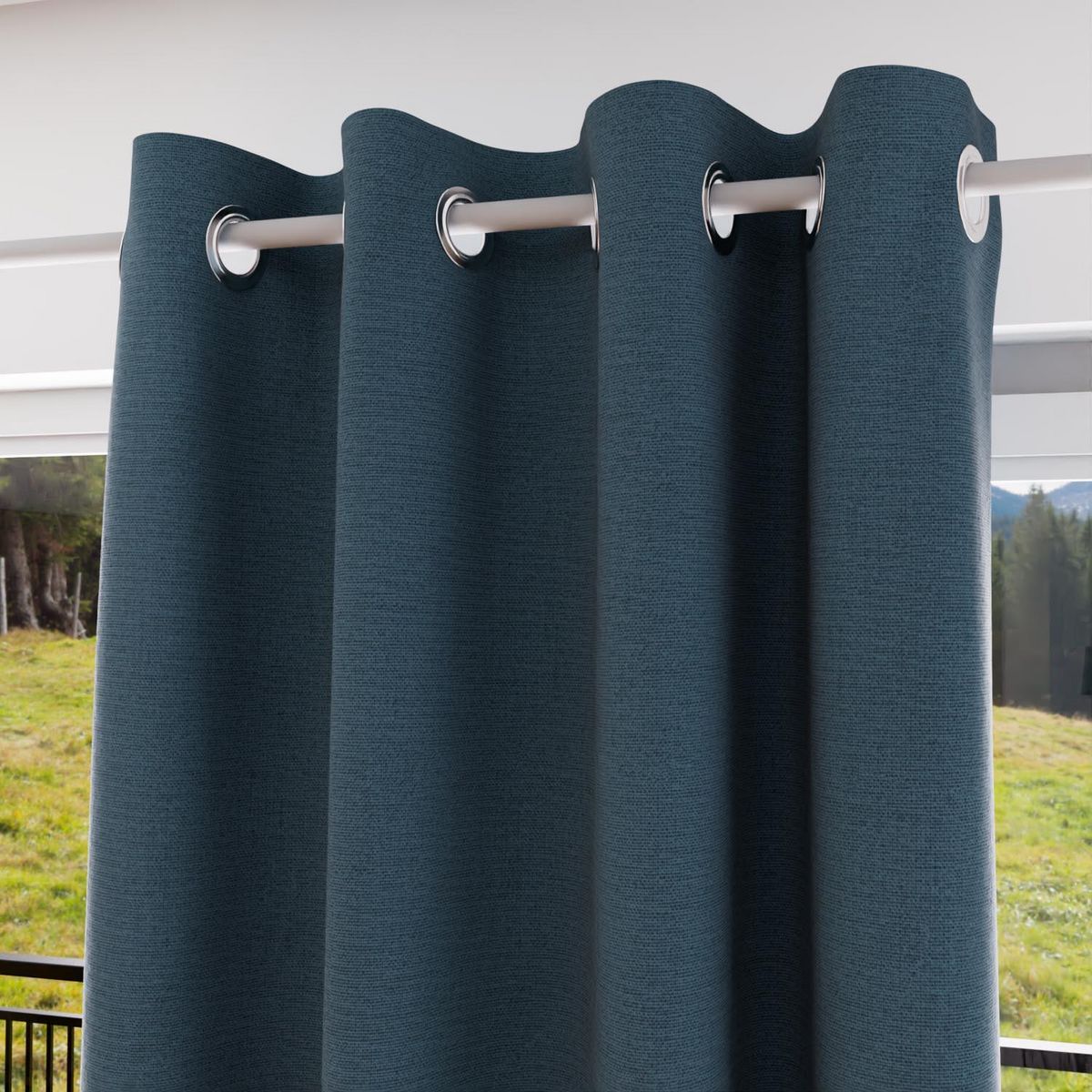 SOLEIL D'OCRE Rideau à oeillets 100% occultant ECLIPSE, par Soleil d'Ocre