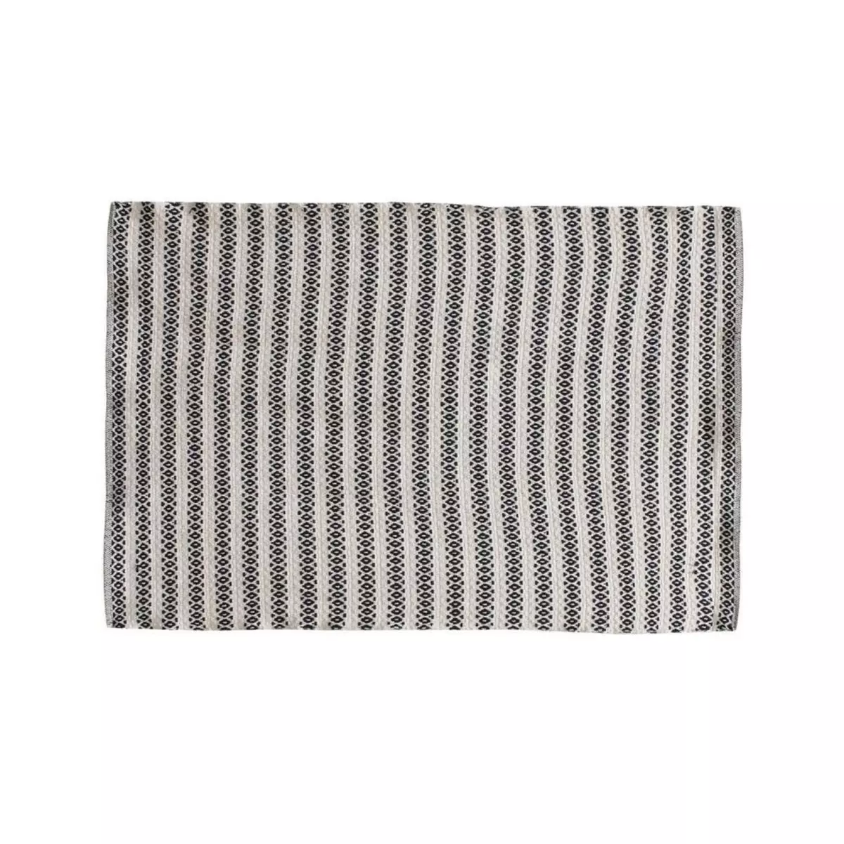The Home Deco Factory Tapis rectangle beige motifs noir 120x170 cm