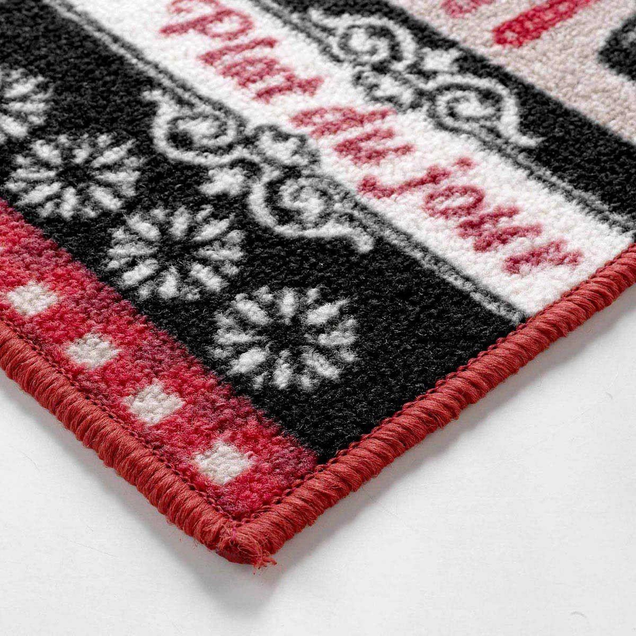 Voir la diapositive 2 : Douceur d'Intérieur Tapis de cuisine  digital menu  40x60cm rouge