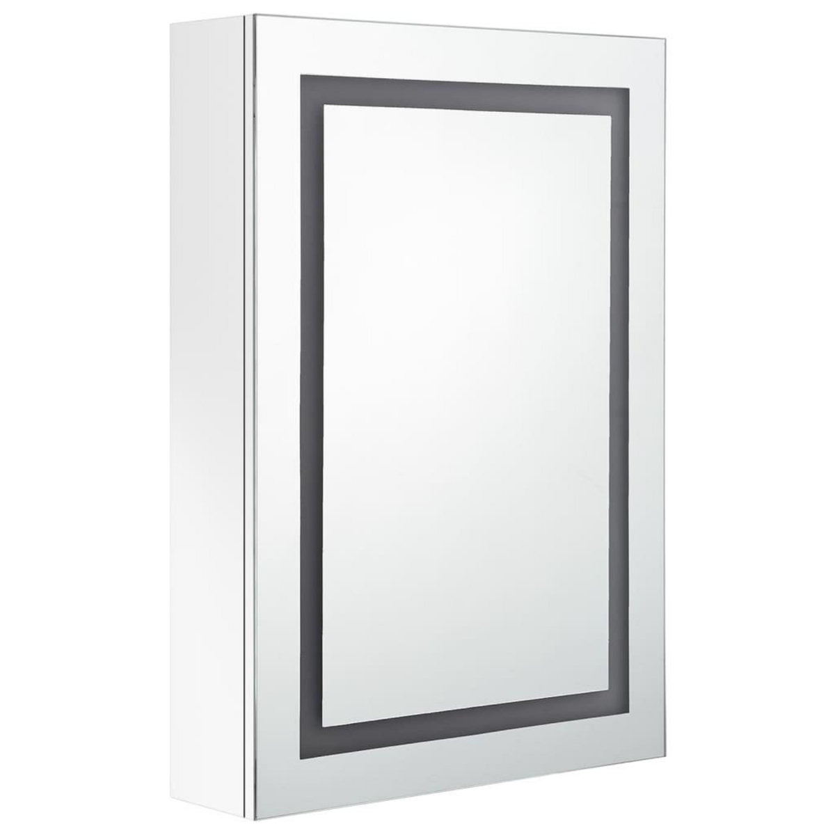 VIDAXL Armoire de salle de bain a miroir LED Blanc brillant 50x13x70cm