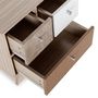 Voir la diapositive 5 : VS VENTA-STOCK Table de chevet Maia 3 tiroirs multicolores