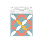 SUD TRADING 6 Stickers carreaux de ciment - 15 x 15 cm - Bleu, jaune et orange