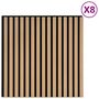 Voir la diapositive 2 : VIDAXL Panneaux muraux acoustiques 8pcs lattes 60,5x60cm placage chene