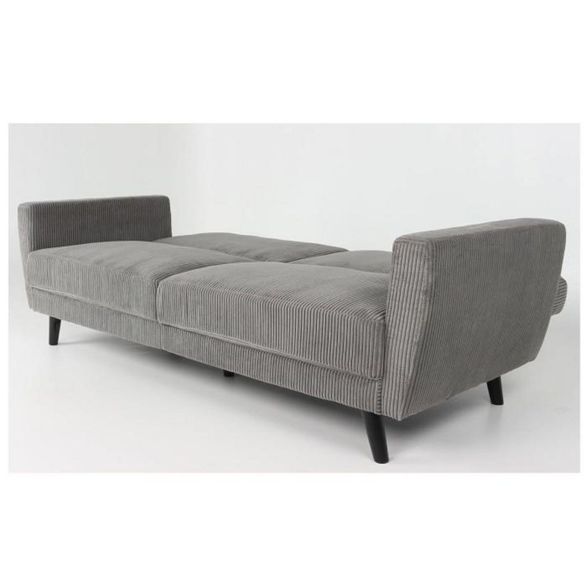 Paris Prix Canapé Convertible en Velours  Garry  220cm Gris