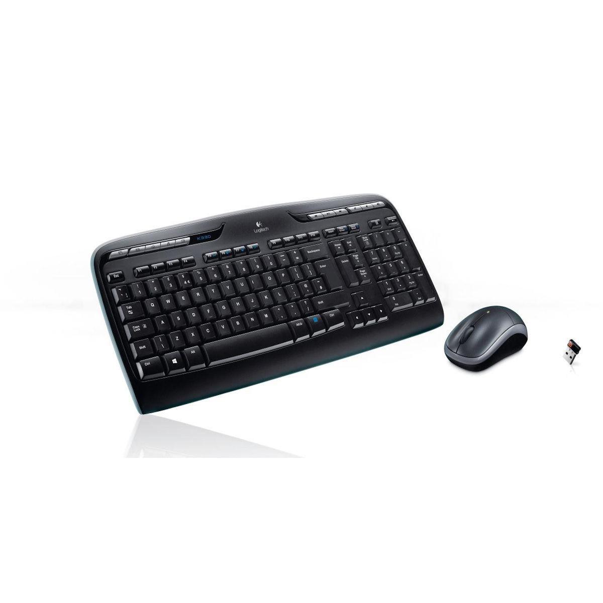 Logitech Logitech Wireless Combo MK330 clavier Souris incluse USB QWERTY US International Noir