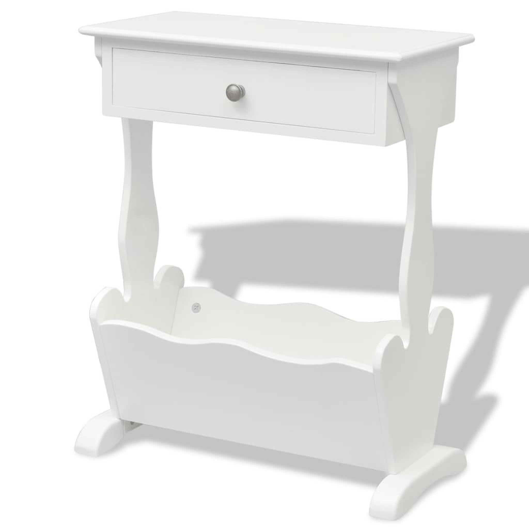 Voir la diapositive 3 : VIDAXL Porte-revues melrose blanc