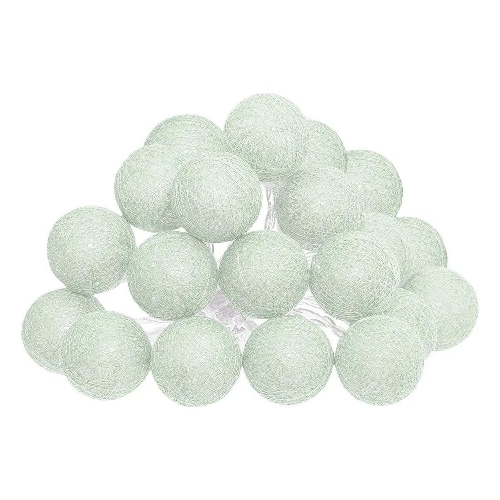 ATMOSPHERA Guirlande lumineuse led  20 boules  435cm vert céladon