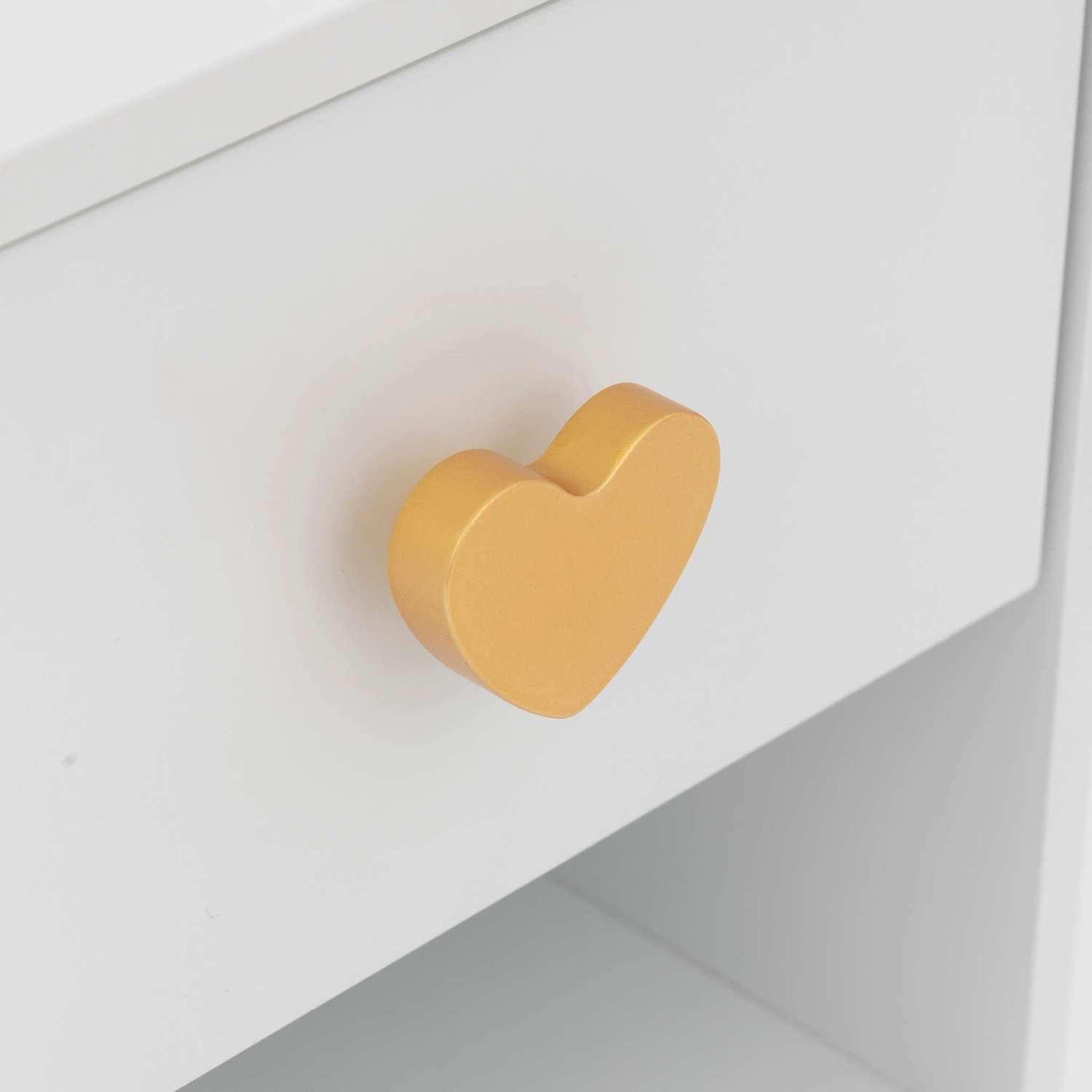 Voir la diapositive 4 : ATMOSPHERA Table de chevet 1 tiroir en bois AMOUR - Blanc