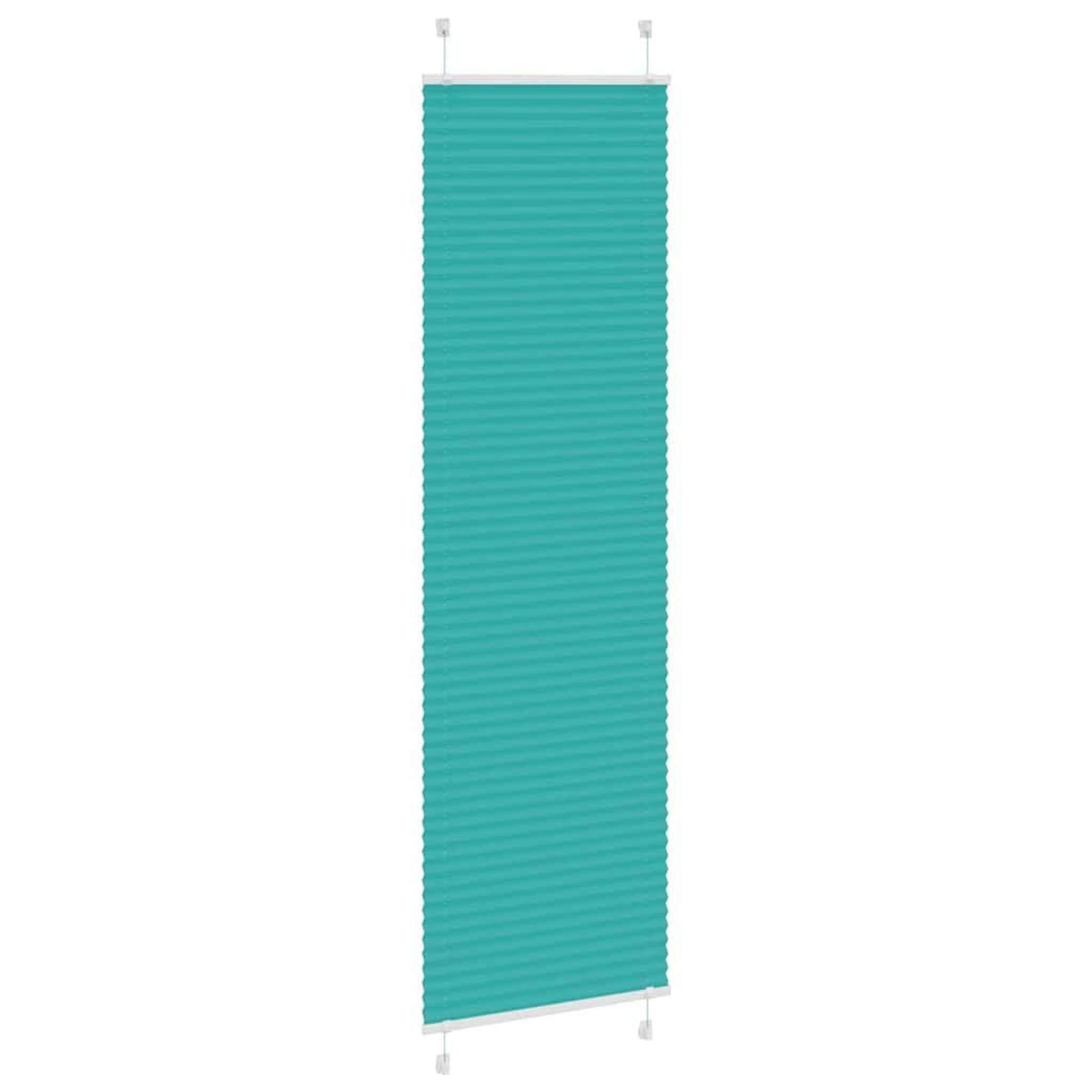 Voir la diapositive 3 : VIDAXL Store plisse vert petrole 55x200 cm largeur du tissu 54,4 cm