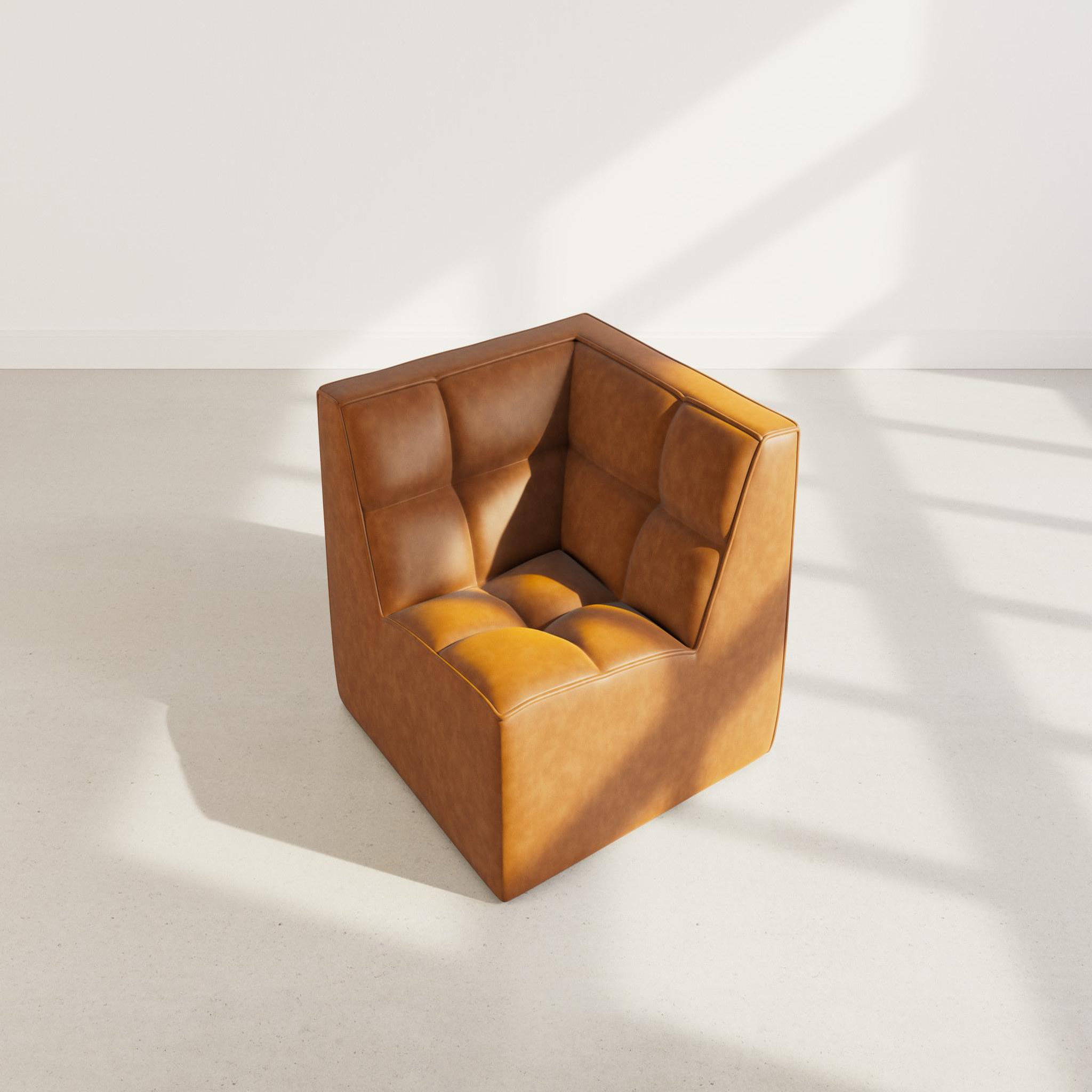 Voir la diapositive 3 : BEST MOBILIER Alya - module d'angle en simili