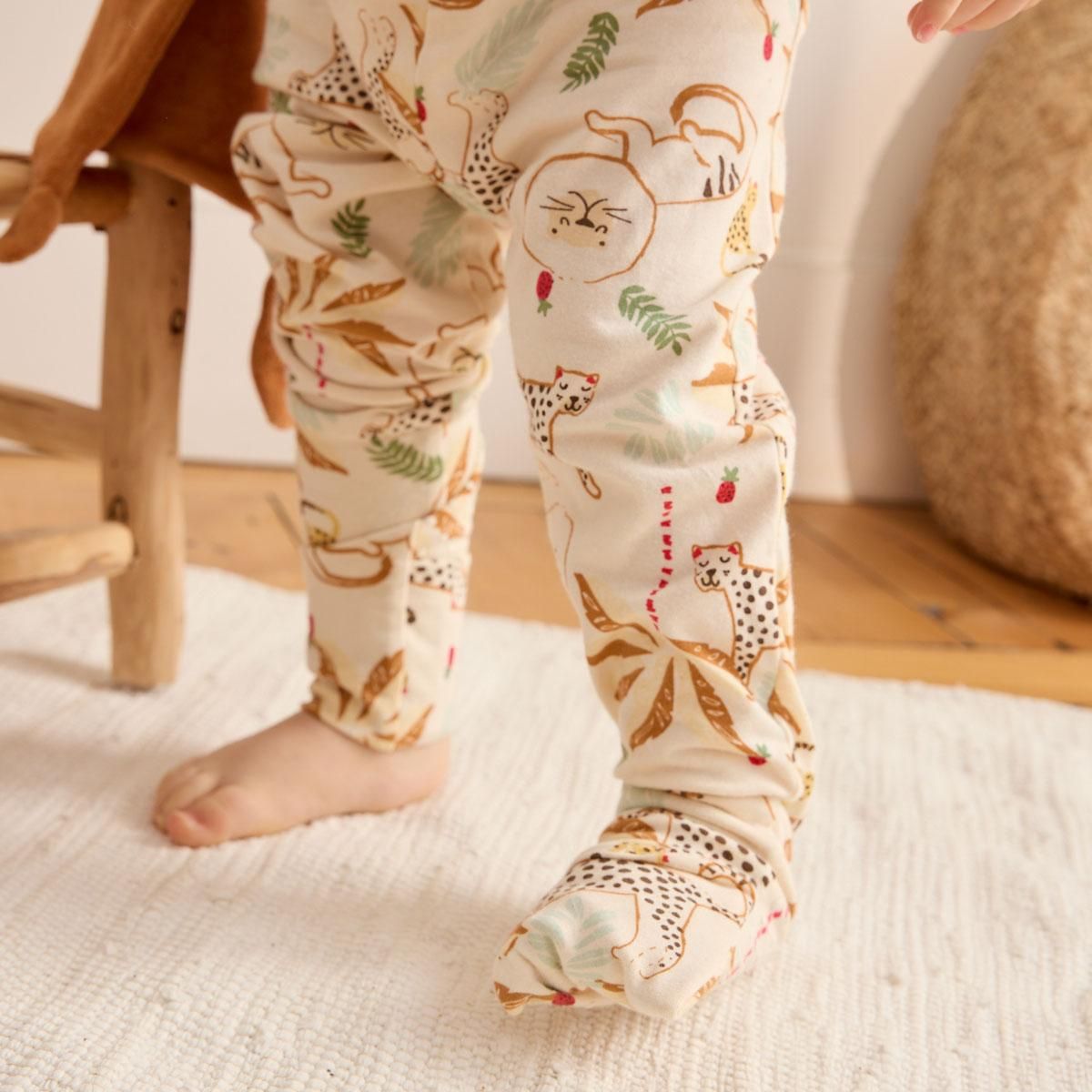 Petit Béguin Pyjama enfant 2 pièces à pieds retroussables Tango