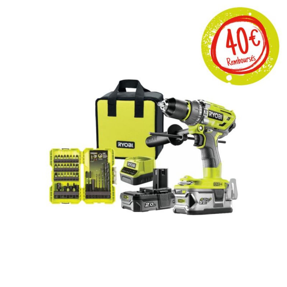 Ryobi - Perceuse à Percussion Ryobi R18PD3-0 18 V 50 Nm