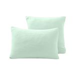 Sensei Maison Lot de 2 taies d'oreiller en gaze de coton LOFT. Coloris disponibles : Blanc, Gris, Orange