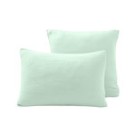 Sensei Maison Lot de 2 taies d'oreiller en gaze de coton LOFT. Coloris disponibles : Orange, Blanc