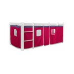 HomeStyle4U Rideau de lit pour lit mezzanine en coton Rose