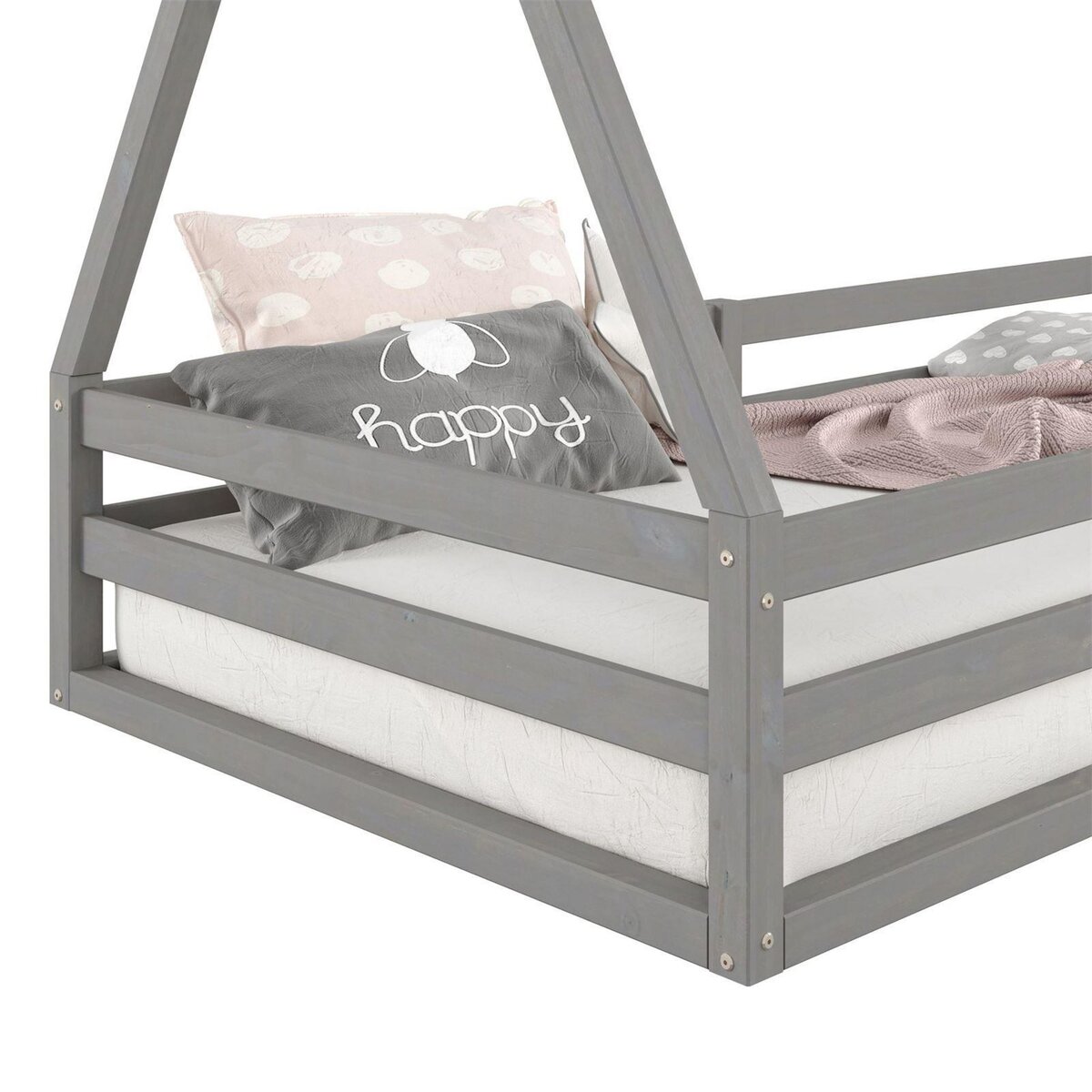 IDIMEX Lit cabane SILA 90 x 190 cm, en pin massif