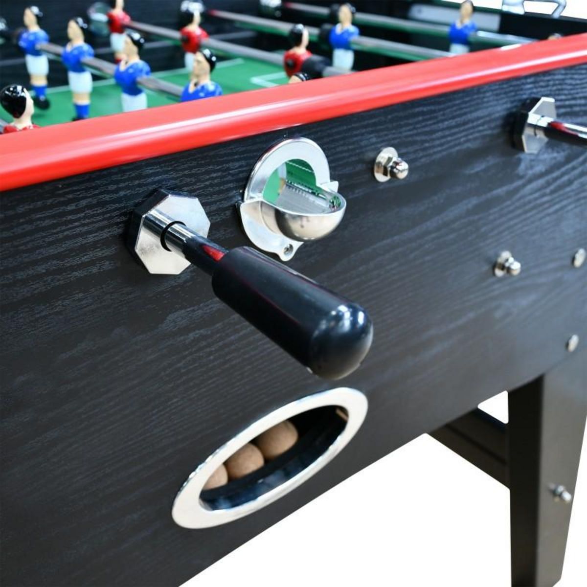 PLAY4FUN Baby-foot CLASSIC type Bistrot - 151 x 77 x 91 cm - Table de Baby-foot avec barres télescopiques et Balles Lièges Inclus