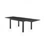 MARKET24 Table de jardin extensible rectangulaire 6 a 8 personnes - Gris foncé - En aluminium - 135 / 270 x 90 x 75 cm