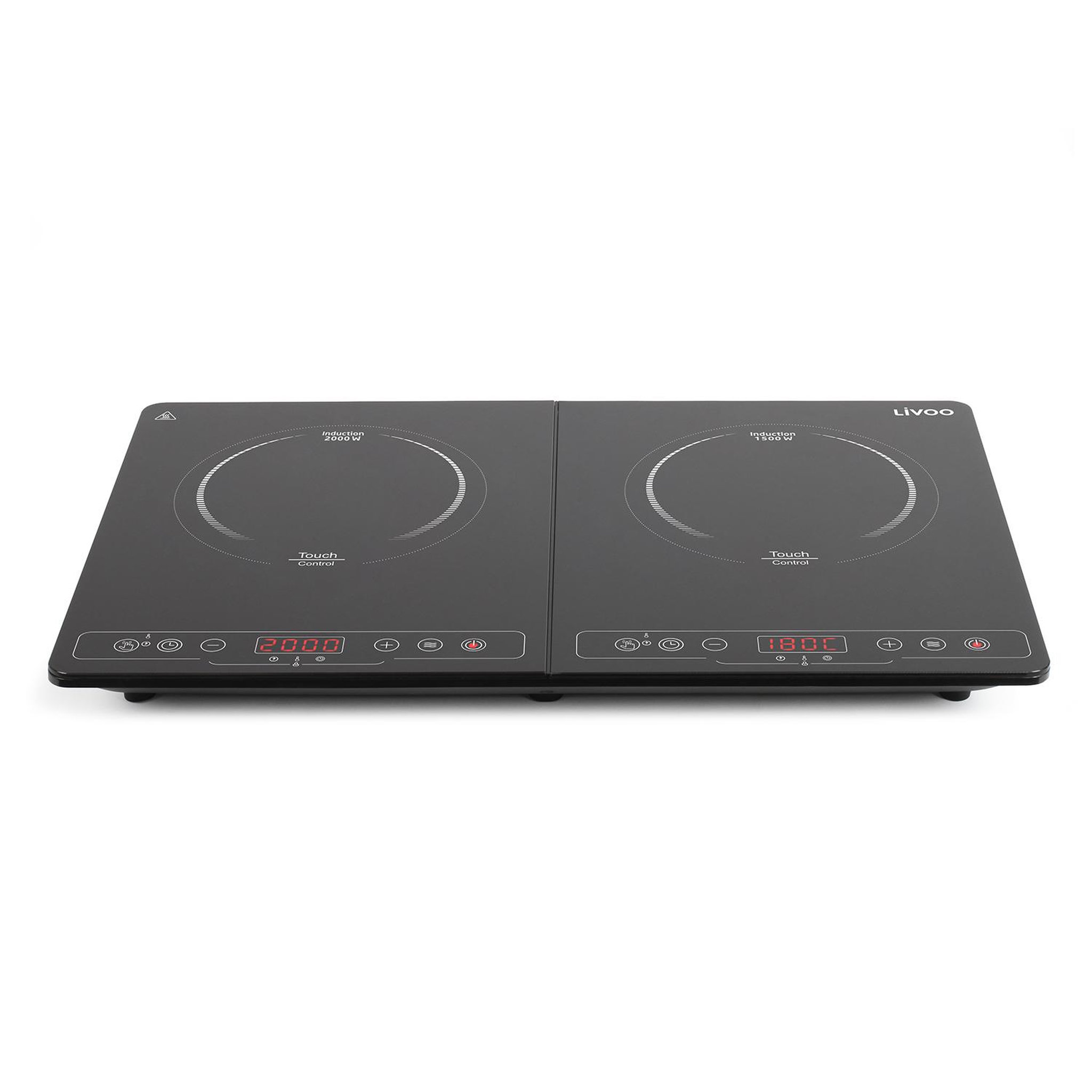 LIVOO Table à induction posable 2 feux 3500w noir - DOC236