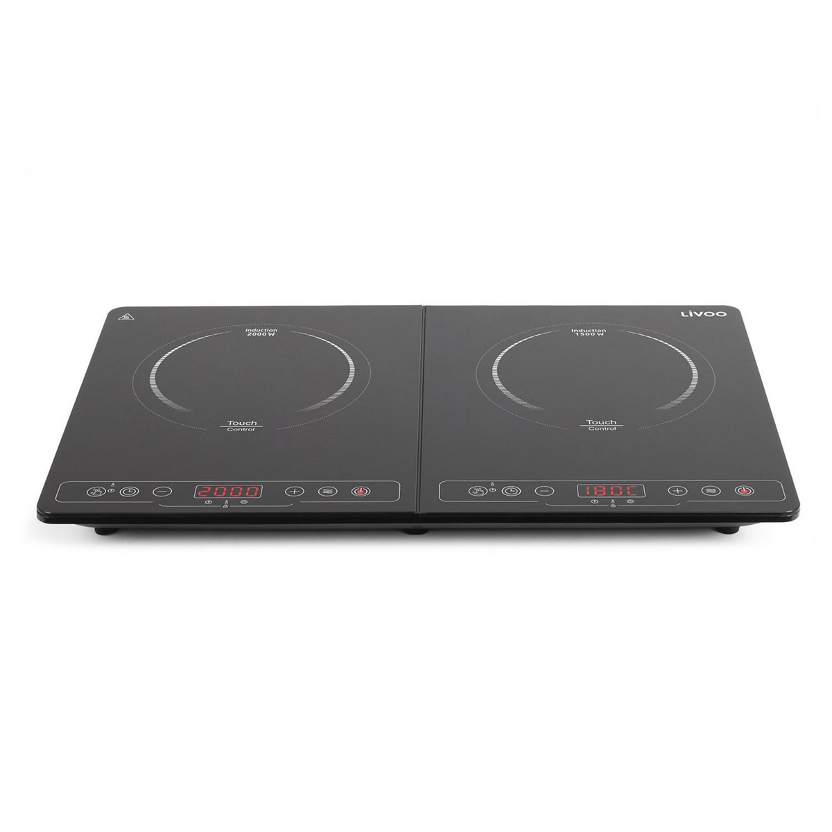 LIVOO Table à induction posable 2 feux 3500w noir - doc236