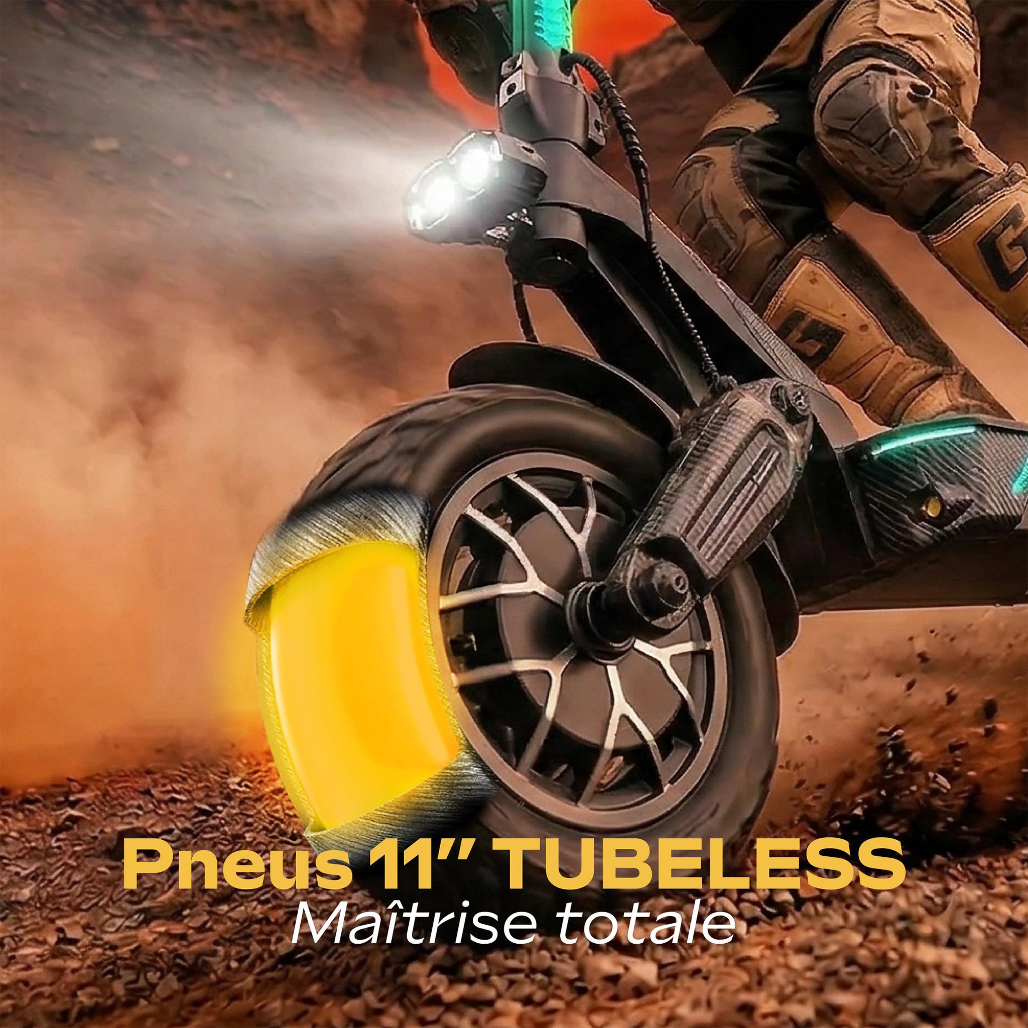 Voir la diapositive 4 : URBANGLIDE Trottinette électrique adulte urbanglide eon x air – autonomie 100km – batterie 52v/20ah – pneus 11  tubeless – poids 33,5kg