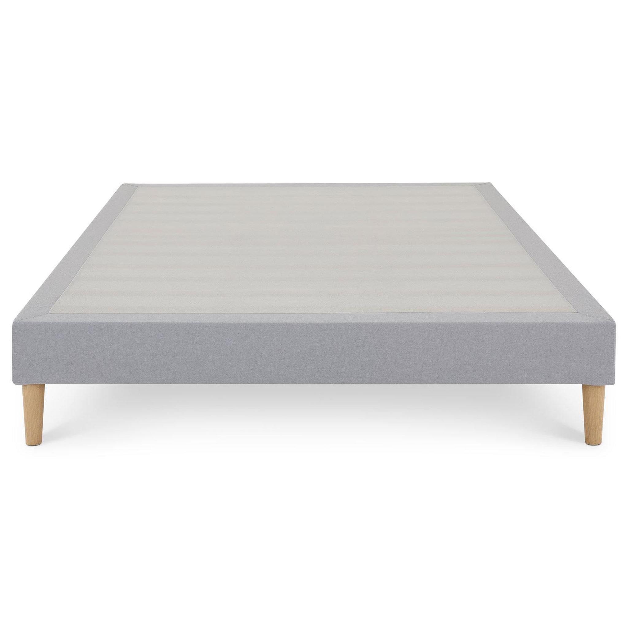 Voir la diapositive 5 : IDIMEX Sommier tapissier QUIMPER 140 x 190 cm revêtement tissu