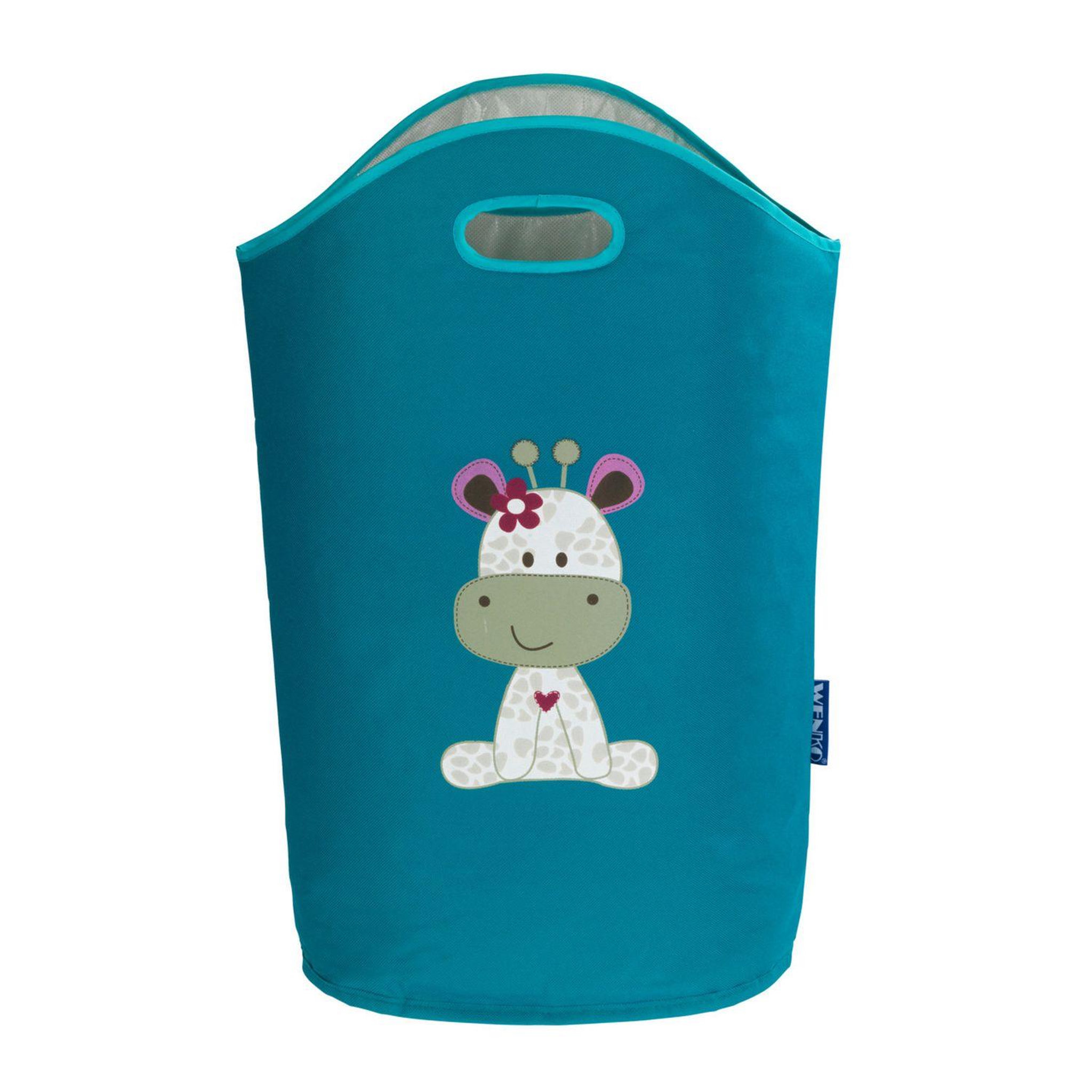 Voir la diapositive 3 : Wenko Panier à linge enfant greta - 40 x h. 52 cm - bleu