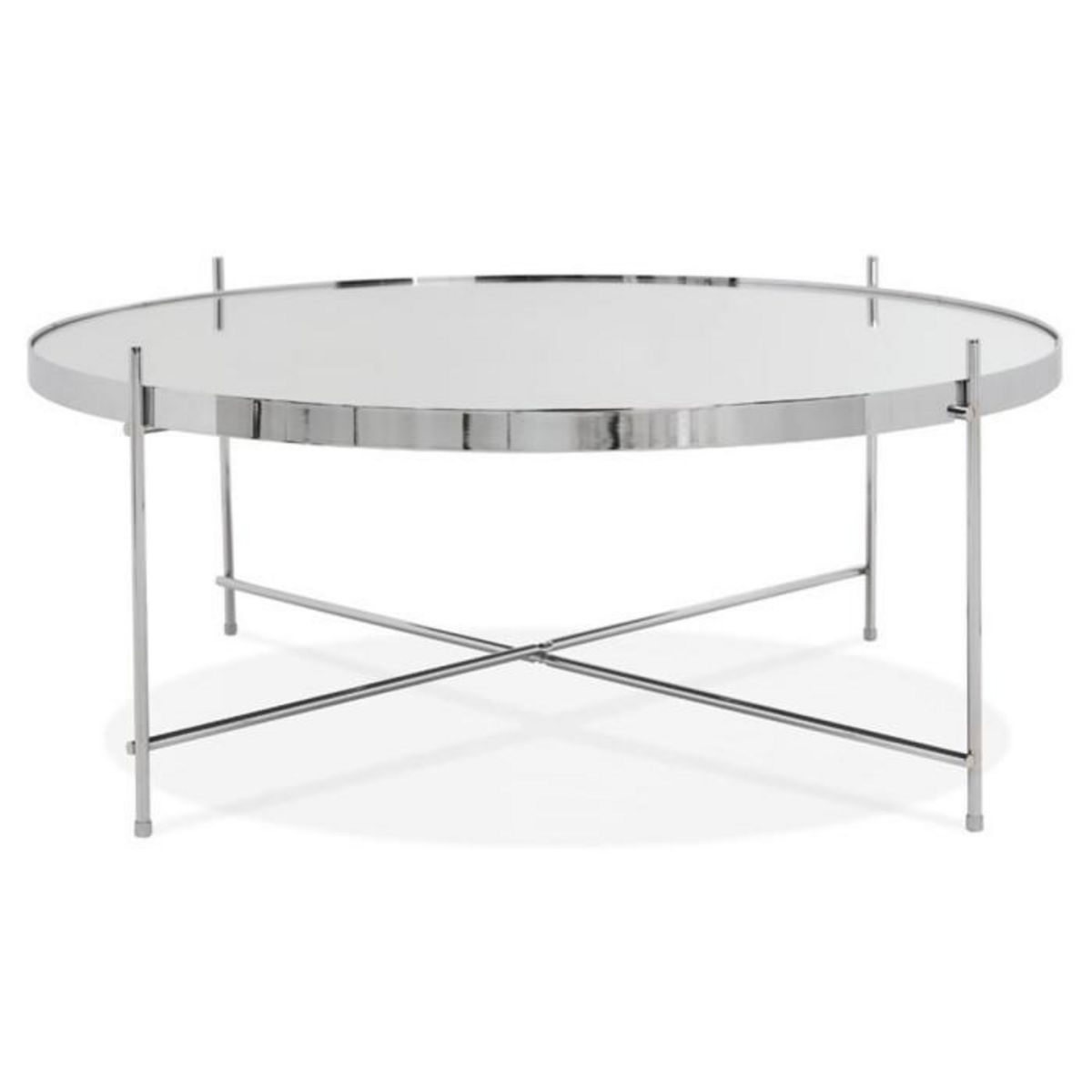 Paris Prix Table Basse Design en Verre  Rona  83cm Chromé