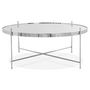 Voir la diapositive 2 : Paris Prix Table Basse Design en Verre  Rona  83cm Chromé