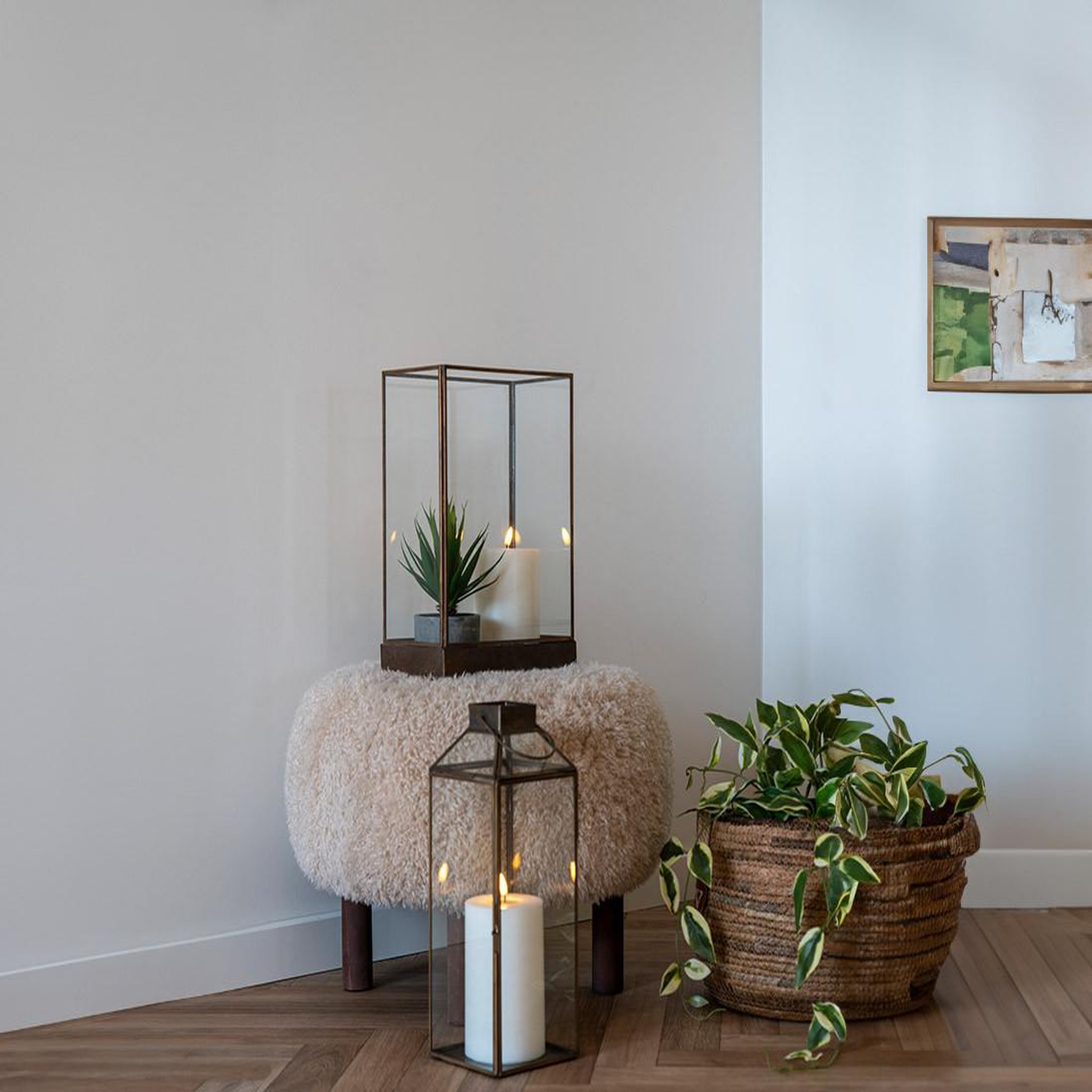 Voir la diapositive 4 : BEST MOBILIER Mani - pouf - en fausse fourrure