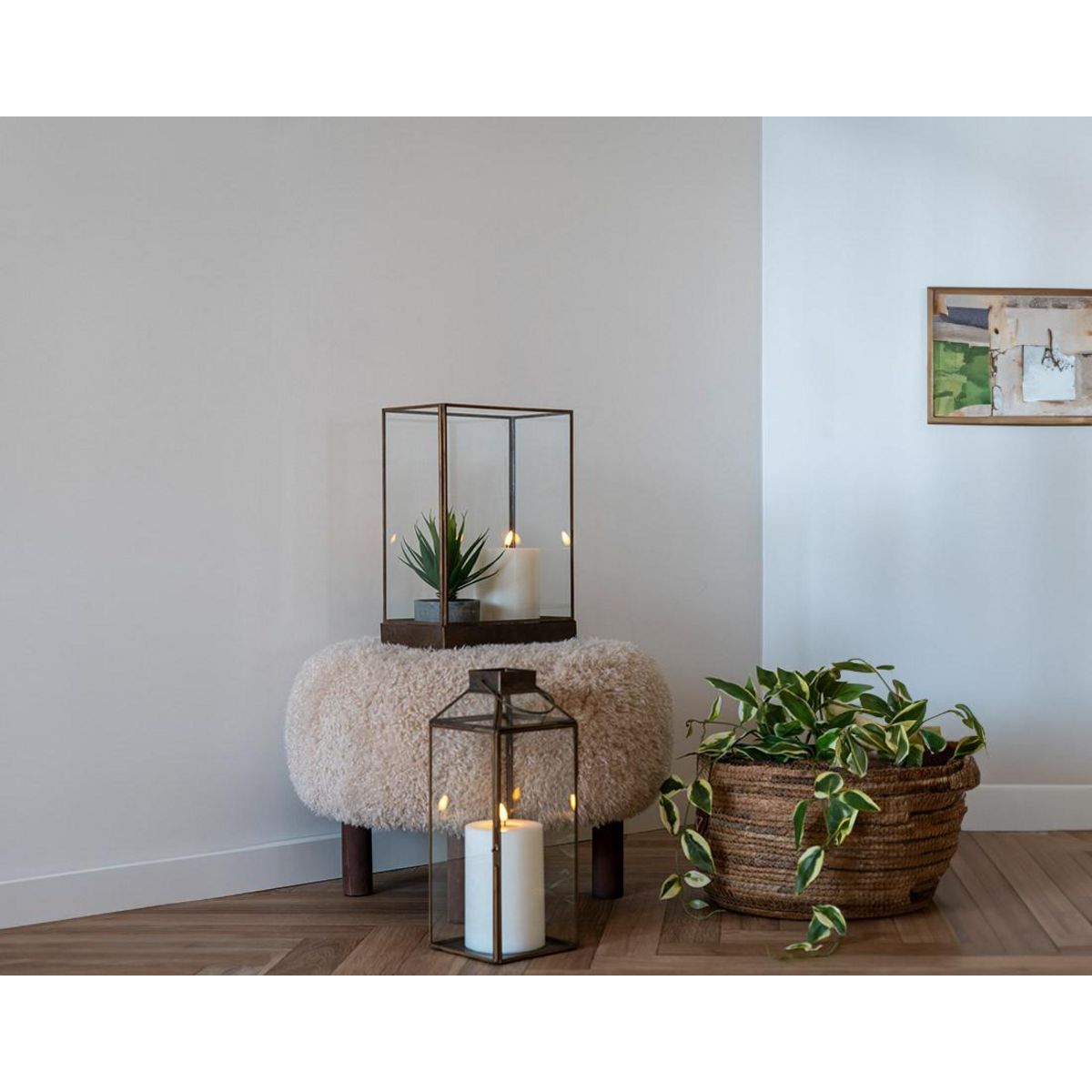 LISA DESIGN Mani - pouf - en fausse fourrure