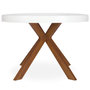 Voir la diapositive 2 : Paris Prix Table Ronde Extensible  Zefane  160-260cm Blanc