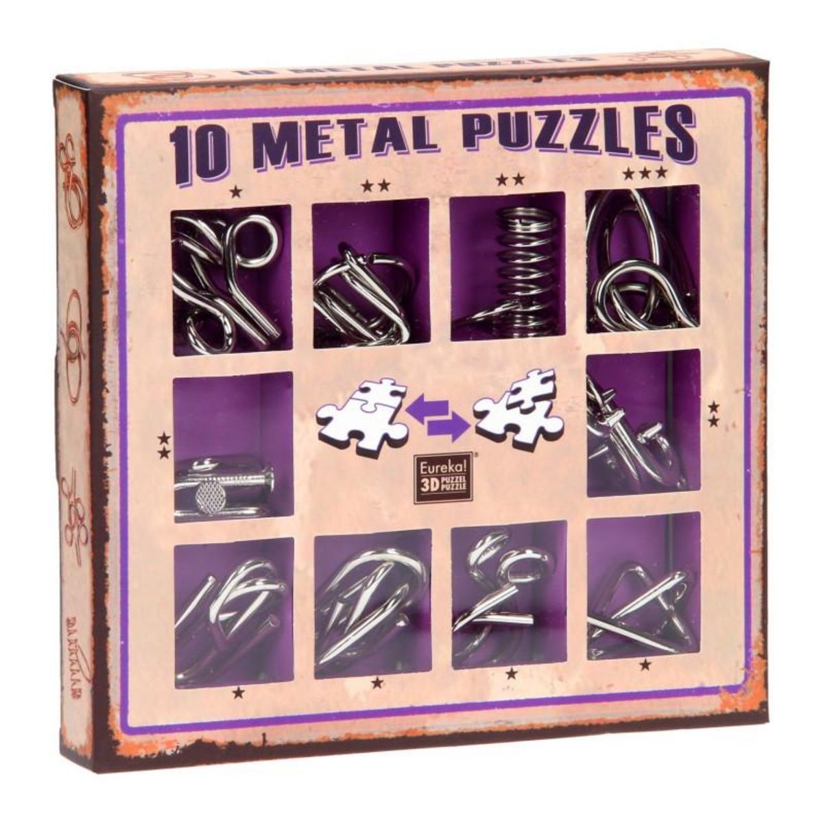 Eureka Toys EUREKA Breinpuzzelset purple, 10pcs.