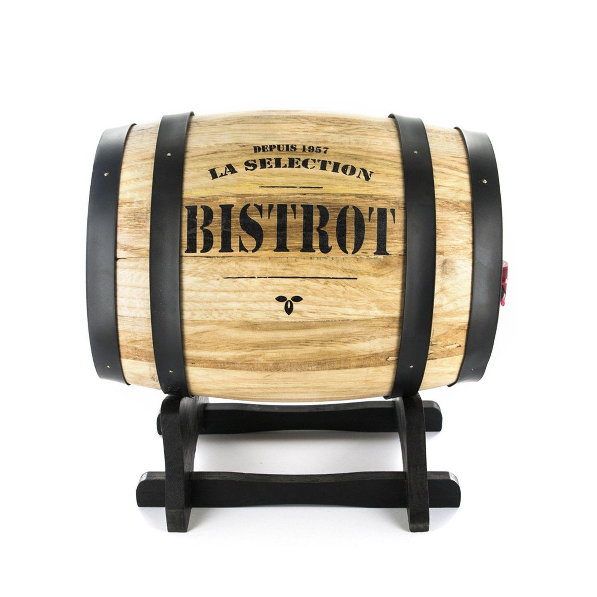 Voir la diapositive 2 : The Home Deco Factory Tonneau distributeur à vin bistrot - 3 l - noir