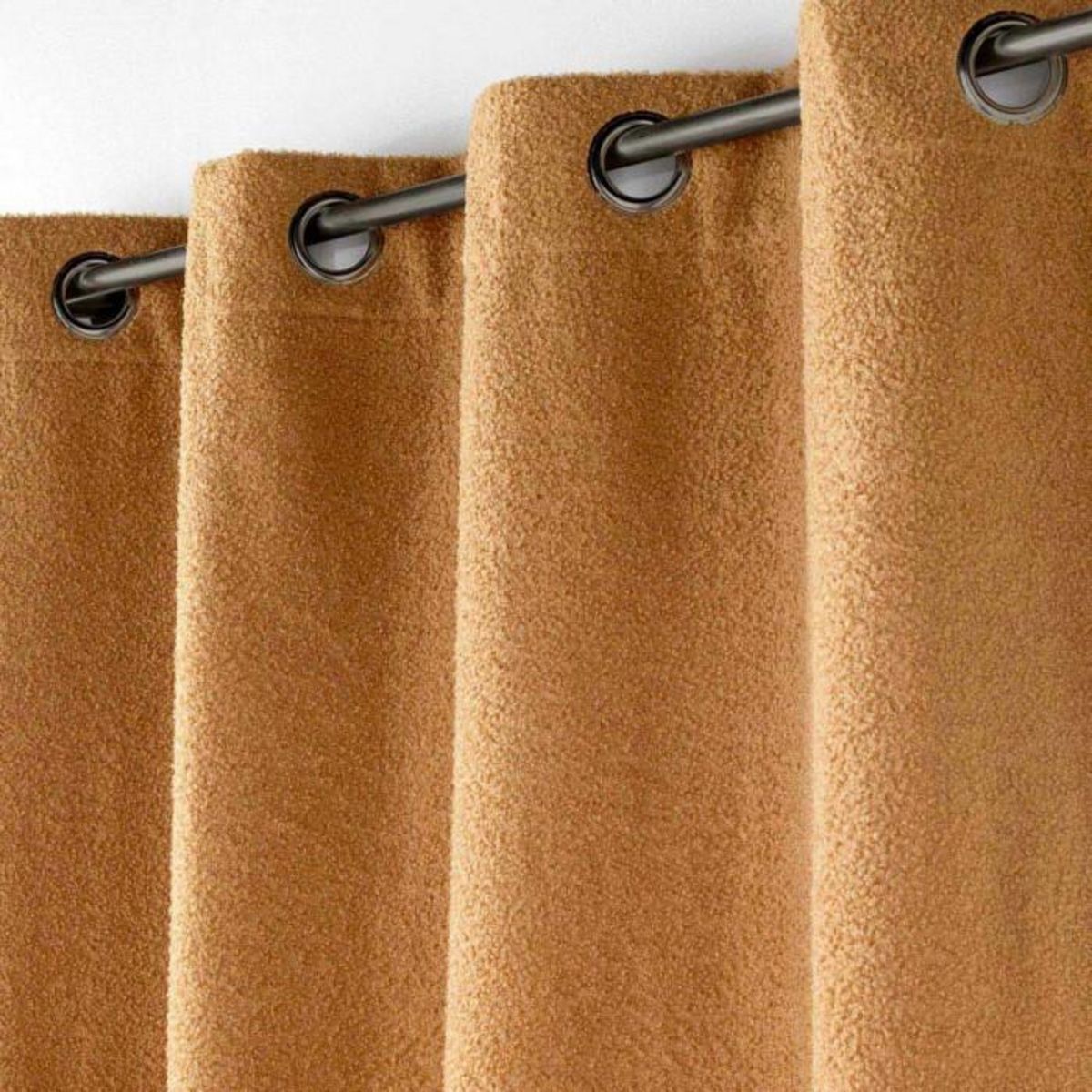 Paris Prix Rideau à Œillets Bouclette  Wooly  140x240cm Camel
