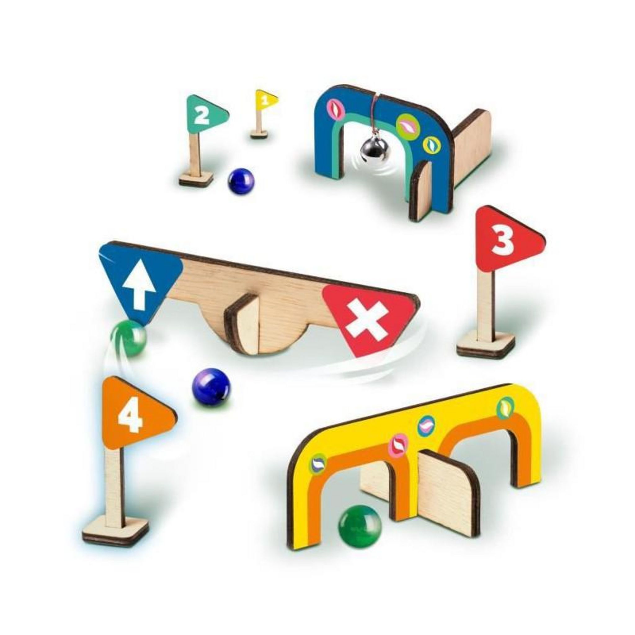 SES Creative Golf de billes - Parcours minigolf en bois
