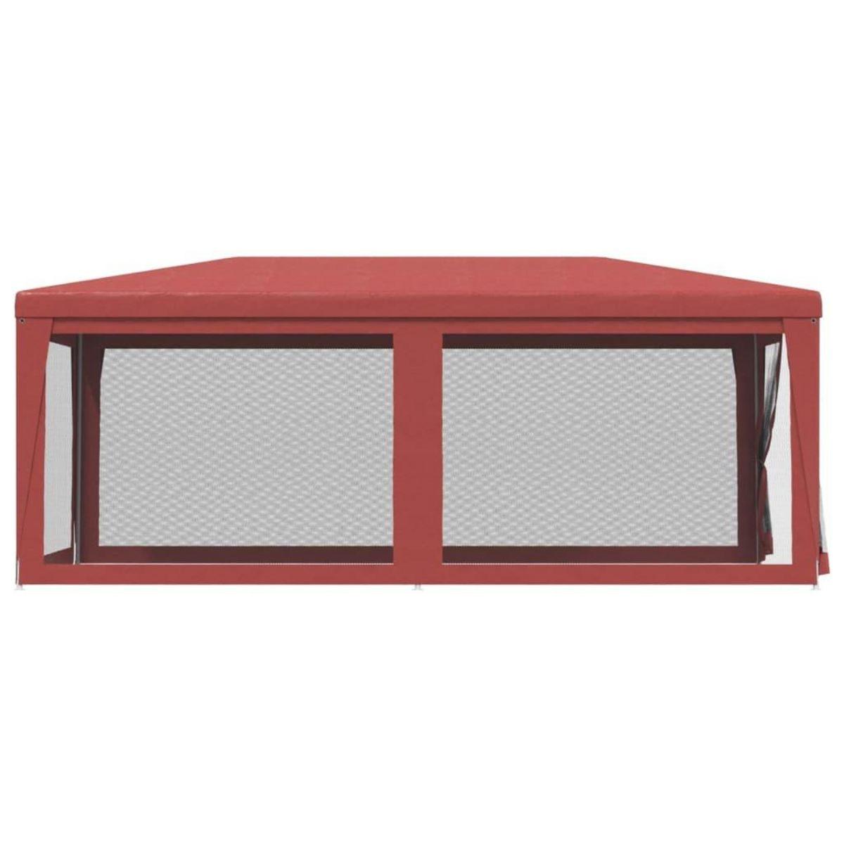 VIDAXL Tente de fete avec 6 parois laterales en maille Rouge 3x6m PEHD