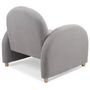 Voir la diapositive 3 : Paris Prix Fauteuil Club Bouclette  Jenna  85cm Gris