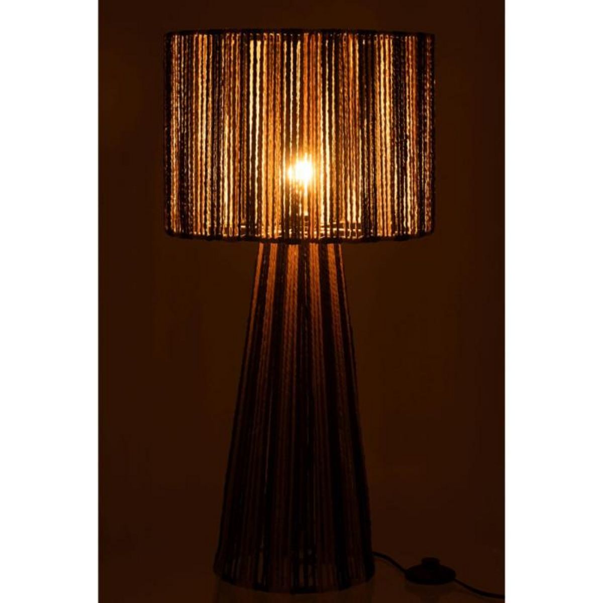Paris Prix Lampe à Poser Rayures  Cordes  69cm Naturel & Noir