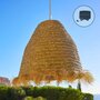 Voir la diapositive 2 : Lumisky Suspension d'extérieur nomade solaire ANAFI BIG Beige Jonc de mer D100 cm