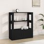Voir la diapositive 1 : VIDAXL Buffet Noir 80x30x90 cm Bois d'ingenierie