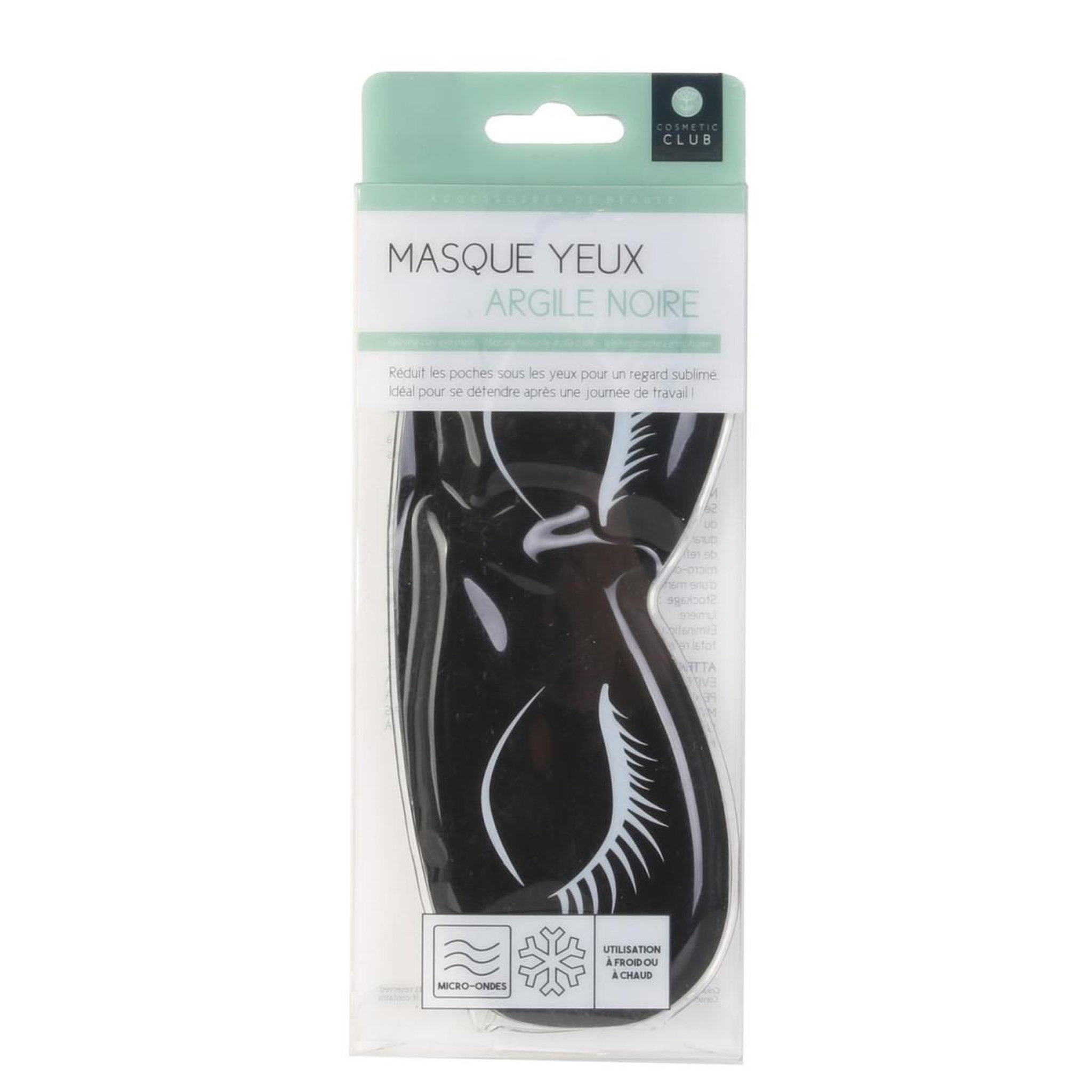 Voir la diapositive 6 : Cosmetic Club Masque Relaxant pour les Yeux  Argile  52cm Noir