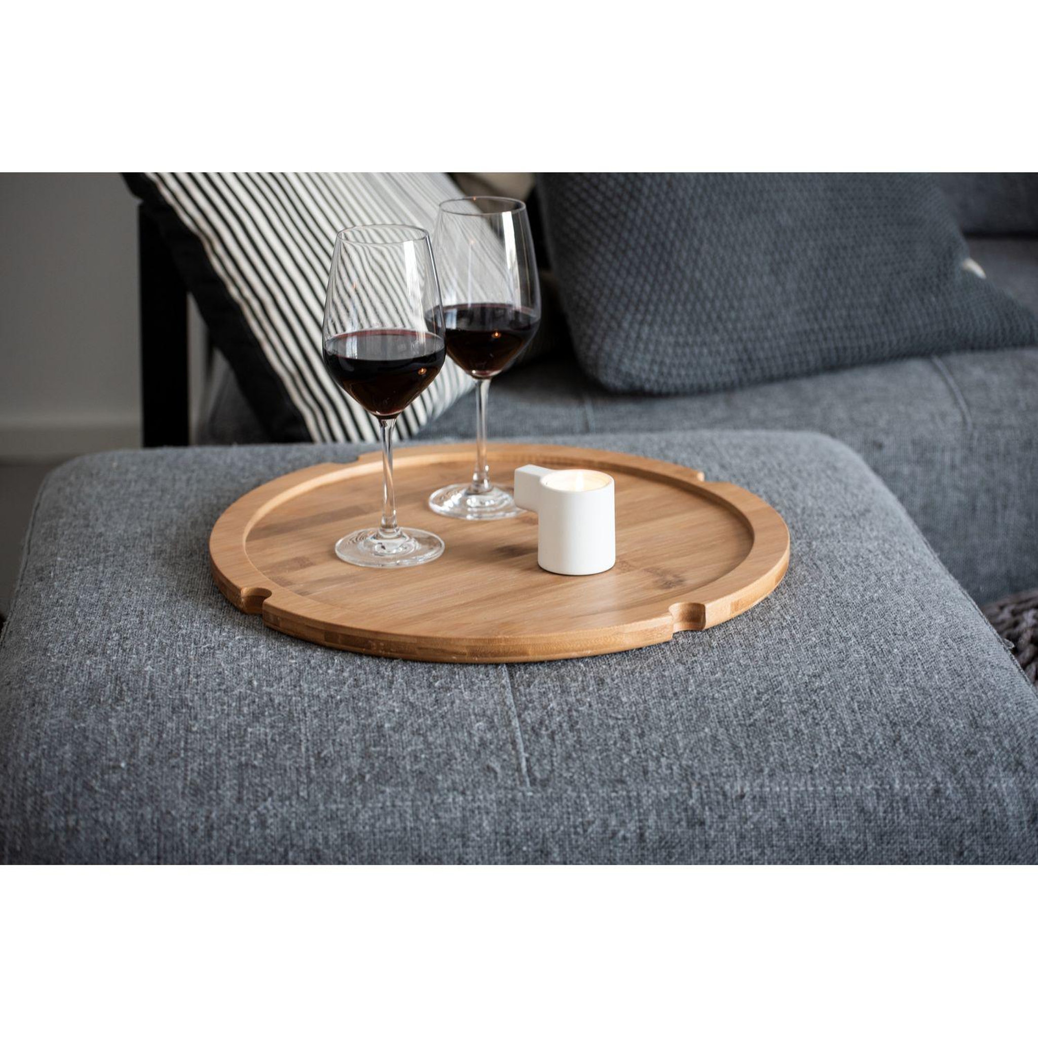 Voir la diapositive 2 : Wenko Table d'appoint bahari avec panier, en bambou - gris