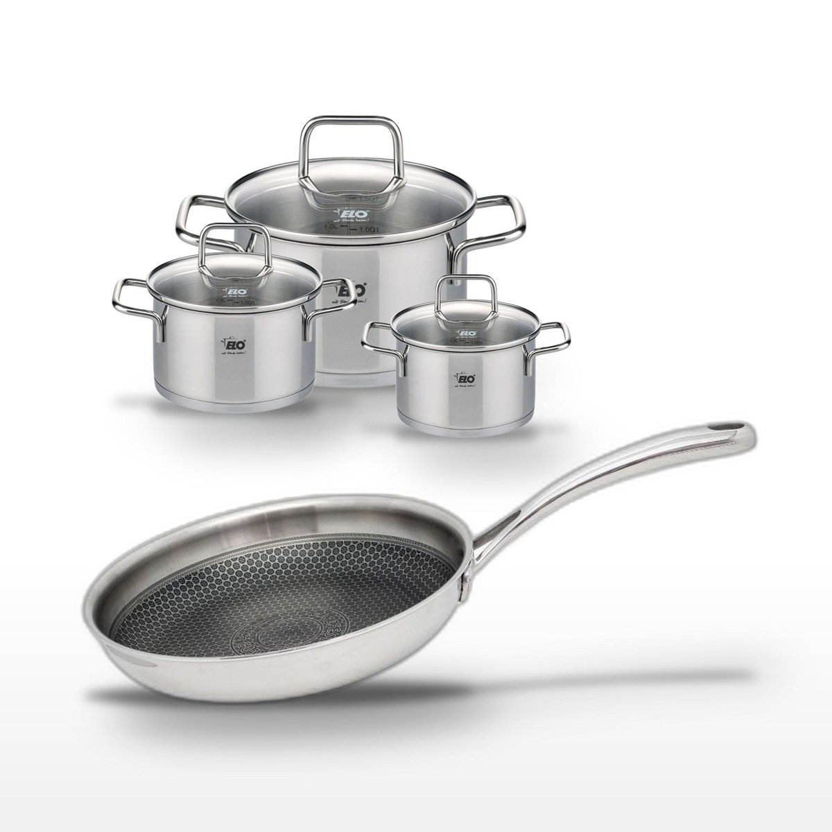 ELO Lot 3 Faitouts Elo Relief Evolution et 1 Poêle 24cm