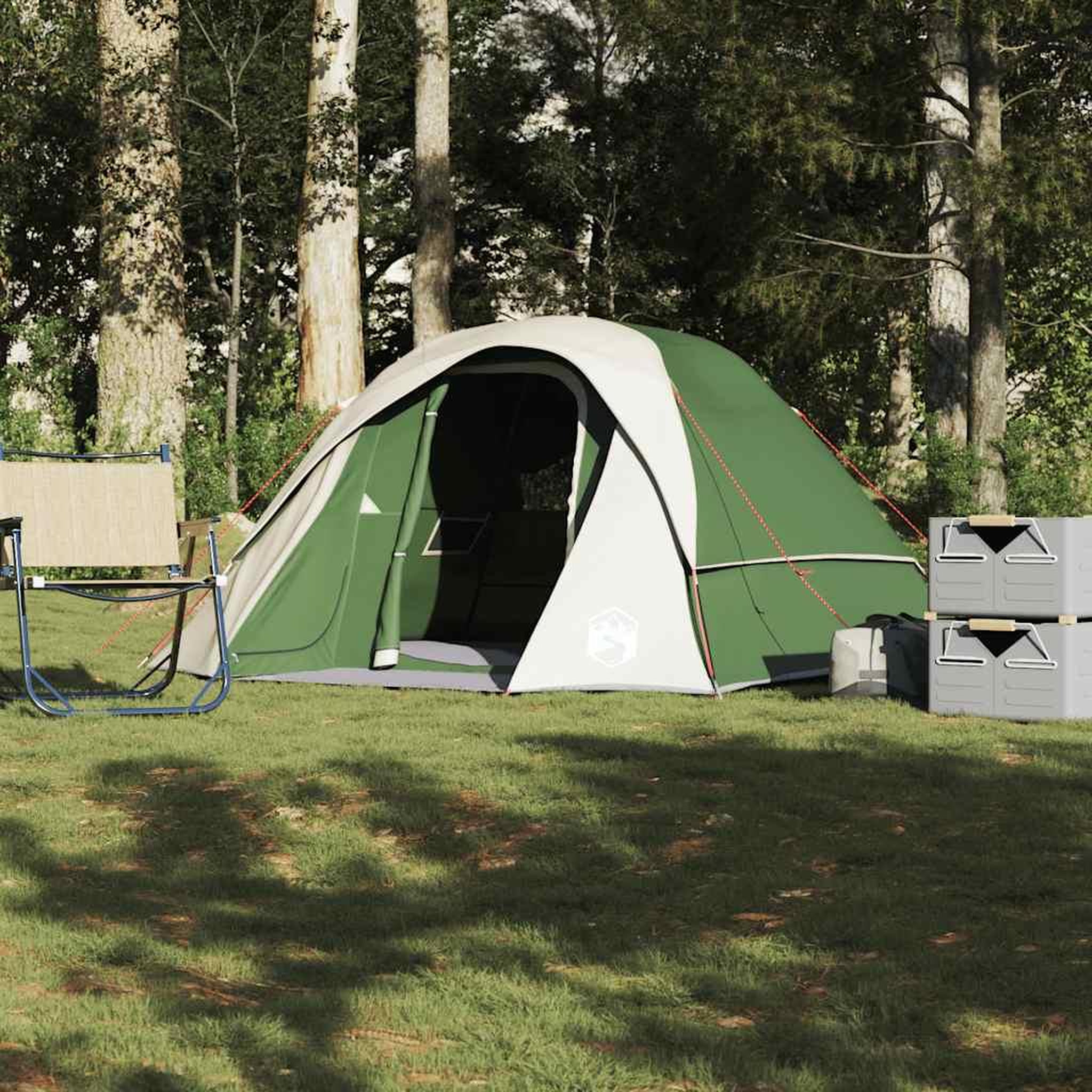 VIDAXL Tente de cabine familiale 6 personnes vert impermeable